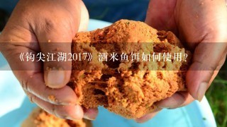 《钩尖江湖2017》酒米鱼饵如何使用？