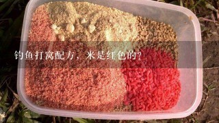 钓鱼打窝配方，米是红色的？